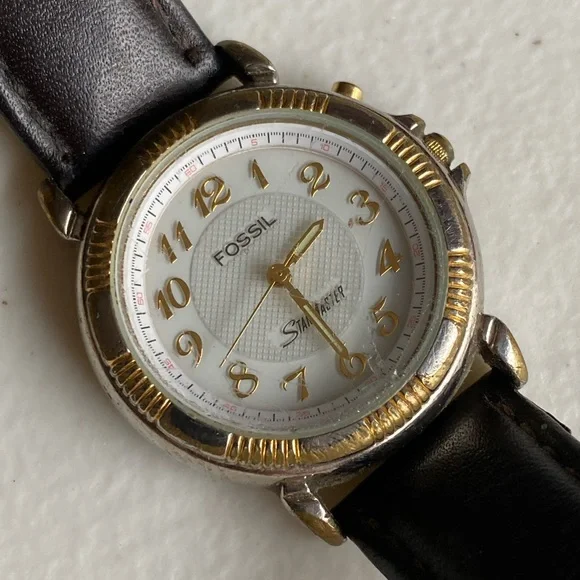 Vintage Fossil StarMaster 2 Tone Gold Silver Watch Vintage Fossil Starmaster Ladies Watch | eBay main image 4